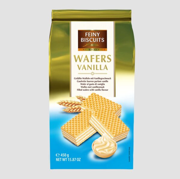 Wafer with vanilla cream filling